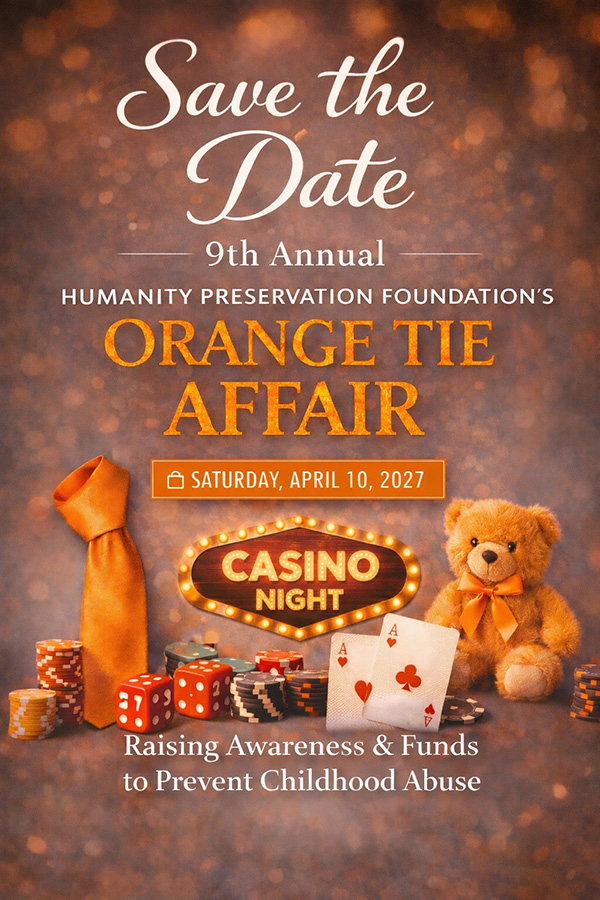 Join Us April 10, 2027 Annual Orange Tie Affair